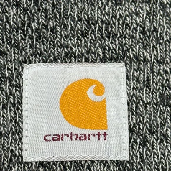 Carhartt Knit‎ Cuffed Beanie A18-019 Gray Acrylic Winter Hat - Picture 2 of 7